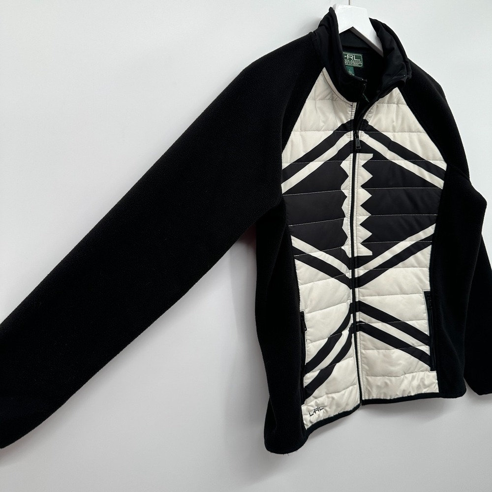 Vintage Lauren Ralph Lauren Active Jacket Womens Large Stretch Colorblock Preppy - Picture 5 of 11